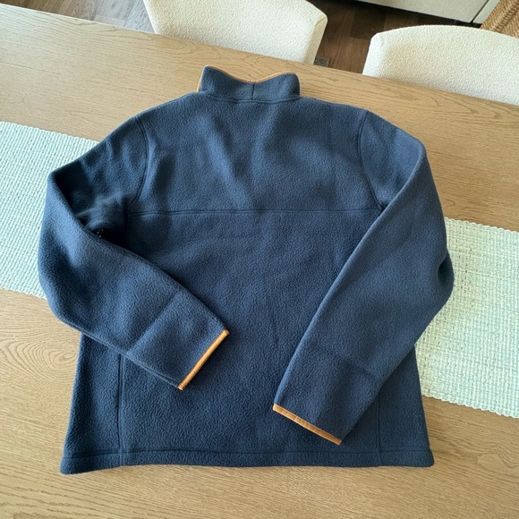 L.L. Bean Dark Blue Zip-Up Quarter Zip Fleece. New with Tags - Picture 3 of 5